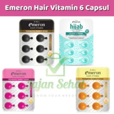 Emeron Hair Vitamin 6 Capsul BLACK & SHINE
