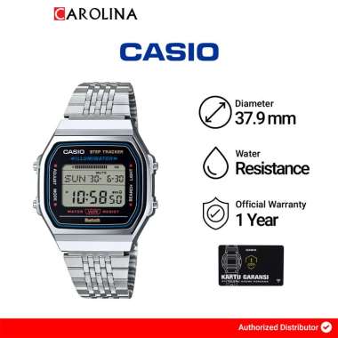 Jam Tangan Unisex Casio Vintage Casio Vintage ABL-100WE-1A Smartphone Link Digital Dial Stainless St