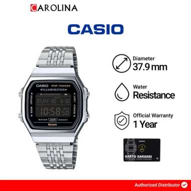 Jam Tangan Unisex Casio Vintage Casio Vintage ABL-100WE-1B Smartphone Link Digital Dial Stainless St