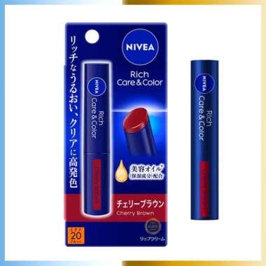 Nivea Rich & Care Color Lip Balm All Variant Original SPF 20 PA++ Cherry Brown