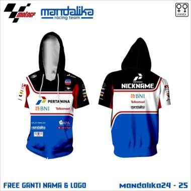 Hoodie jersey motogp mandalika gas up baju kaos pertamina L Hitam