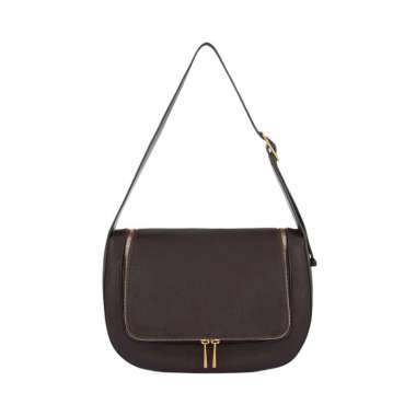 Anya Hindmarch Vere Shoulder Bag Calf Leather Grape Brown
