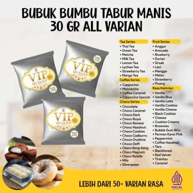 Bumbu Tabur Manis Aneka Rasa 30 Gram Bubuk Tabur Manis Roti / Mochi / Donat / Crepes/ Waffle Pancake