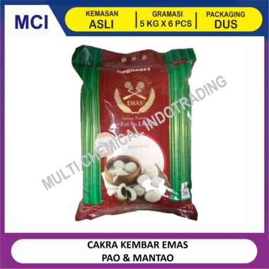 CAKRA KEMBAR EMAS PAO & MANTAO / TEPUNG TERIGU PAO MANTAO CAKRA KEMBAR EMAS 5 KG - 1 DUS 6 PCS