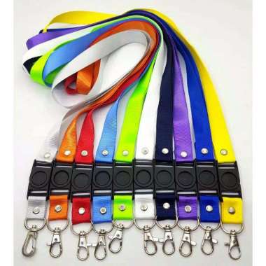 TALI ID CARD LANYARD POLOS GANTUNGAN ID CARD 2CM BESI/TALI ID CARD BIRU