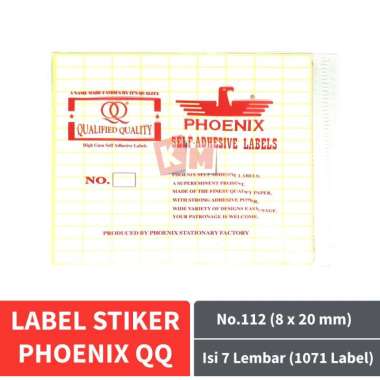 Label Stiker Phoenix QQ No.112 Kertas Harga Nama Undangan 8 x 20 mm
