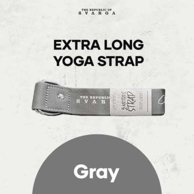 Premium Yoga Strap Svarga 3 meter Pilates Yoga Belt Anti Slip Gray