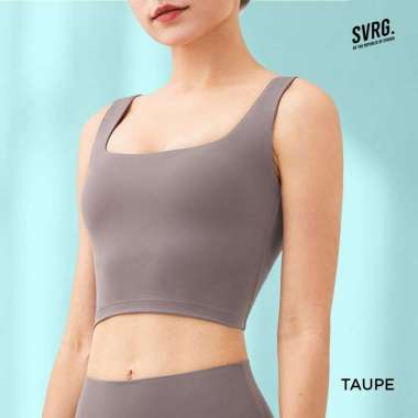 Sport Bra Svarga - Anti Underarm Bulge - Yoga Bra - Gym & Fitness Bra TAUPE-XS