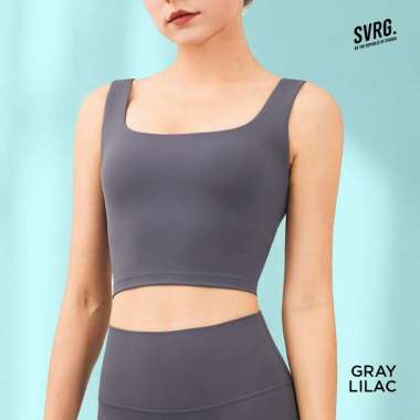 Sport Bra Svarga - Anti Underarm Bulge - Yoga Bra - Gym & Fitness Bra GREY LILAC-S