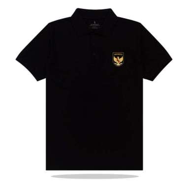 Jemssky - Polo Shirt Print Timnas Garuda Terkeren Baju Kerah Brand Quality Hitam M