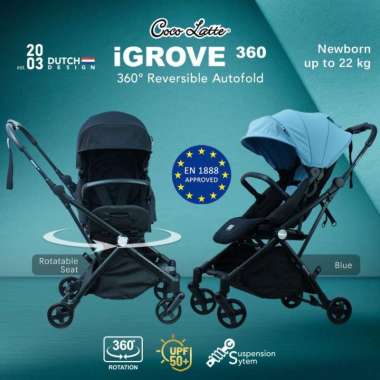 Stroller Cocolatte CL 21537 iGrove 360 Kereta Dorong Bayi Blue