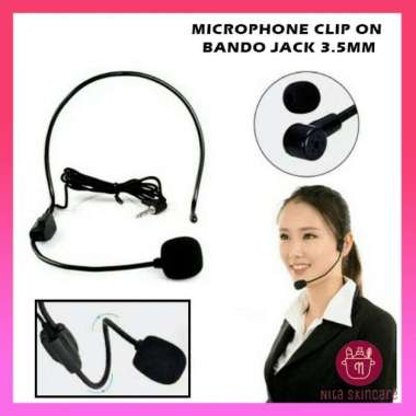 Mic Clip Bando Microphone Bando Kabel Mic Bando Jack 3.5MM Mikrofon