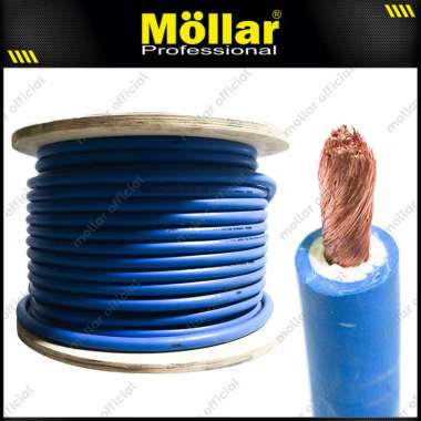 MOLLAR Kabel Las 70 mm Tembaga Murni Mesin Trafo Inverter Welding Cable Copper biru