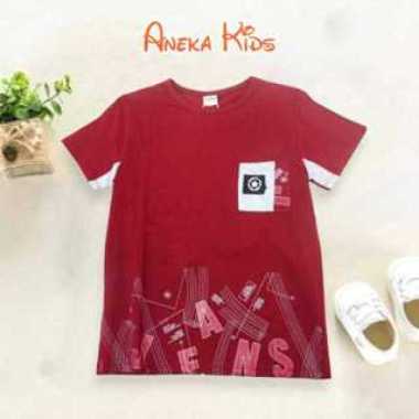 Atasan Kaos anak Laki-Laki motif Tulisan Mix warna 1 Las Vegas