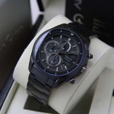 JAM TANGAN PRIA ALEXANDRE CHRISTIE AC 6662 AC6662 BLACK ORIGINAL MURAH - BLACK ROSEGOLD BLACK