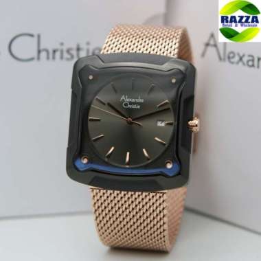 JAM TANGAN PRIA ALEXANDRE CHRISTIE AC3030 AC 3030 BLACK ROSEGOLD ORI