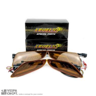 LEVEL 10 SEIN RUNNING LIGHT SMOKE ORANGE VESPA PRIMAVERA SPRINT