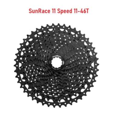 SPROCKET SUNRACE 11 SPEED 11-46T SLOP CASSETTE FULL BLACK