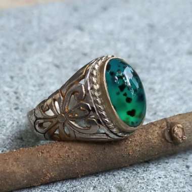 batu akik Bacan totol kristal giwang natural