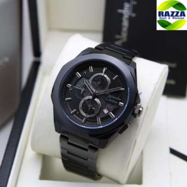JAM TANGAN PRIA ALEXANDRE CHRISTIE AC 6645 AC6645 BLACK ORIGINAL