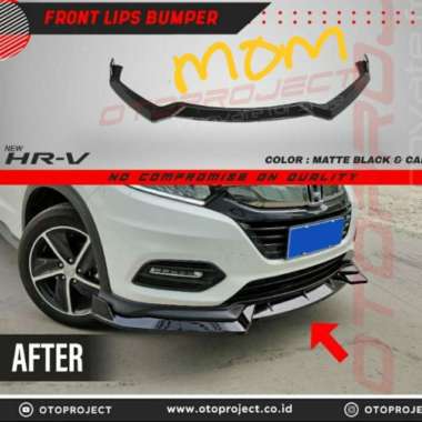 Otoproject Front Lips List Bibir Bumper Depan Carbon Glossy HRV