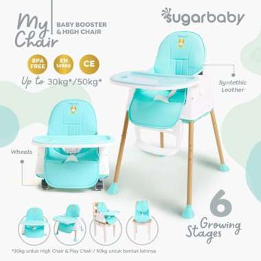 SUGAR BABY MY CHAIR BABY BOOSTER & HIGH CHAIR Green