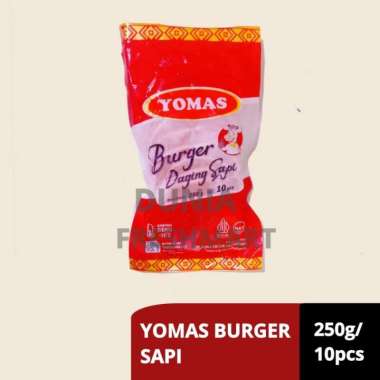 YOMAS BURGER DAGING SAPI 250GR/1PCS HAM SMOKED BEEF DAGING SAPI ASAP