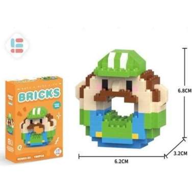 Bricks Donat / DIY Susun Balok Blok Mini Kartun / Bricks Donat Disney / Mainan Balok Nano Block Kart