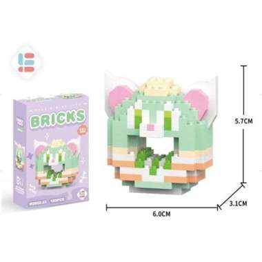 Bricks Donat / DIY Susun Balok Blok Mini Kartun / Bricks Donat Disney / Mainan Balok Nano Block Kart