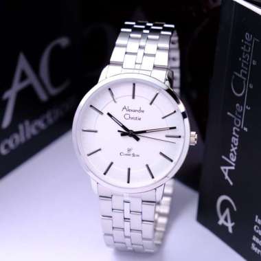 Jam Tangan Alexandre Christie AC8692 Stainless Steel Pria Silver