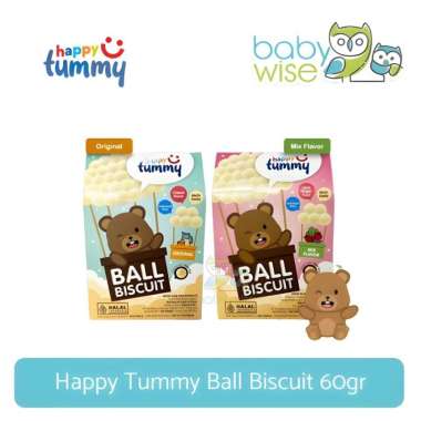 Happy Tummy Ball Biscuit - Snack Anak Mix Flavor