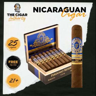 Perdomo Reserve 10th Anniversary Robusto Maduro [ Box of 25 Sticks ] Nicaragua Cigar Cerutu