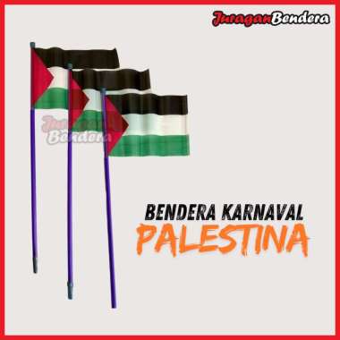 Bendera Karnaval Plastik Palestina | Bendera Stik Palestina | Bendera Gagang Tangan Palestina Pluit