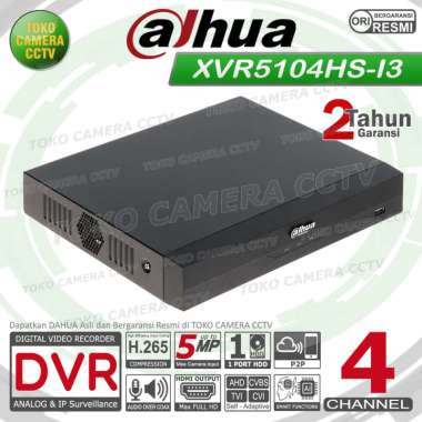 DVR DAHUA 4 CHANNEL DH-XVR5104HS-I3 WIZSENSE CCTV 4CH 5MP