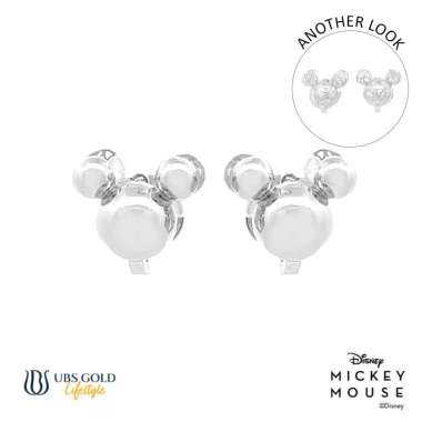 UBS Gold Anting Emas Disney Mickey Mouse - Cay0025 - 17k White Gold