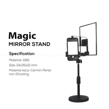 BLIBLI Stand Mirror HP Live Stream Kamera Camera Utama Belakang Phone Holder Tripod Cermin Record Vi