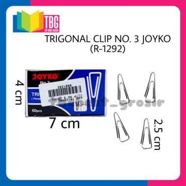 1 PACK TRIGONAL CLIP NO 3 JOYKO / PENJEPIT KERTAS / CLIP KERTAS / KLIP SEGITIGA (R-1292)
