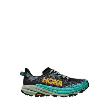 Hoka Speedgoat 6 Women's Trail Running Shoes - Black / Aloe Vera 38