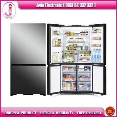 HITACHI R-WB64VGD0X Kulkas Multi Door 4 Pintu Inverter Mirror 569 L