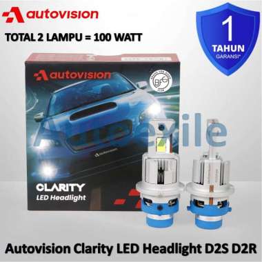 Autovision Clarity LED D2S D2R 85V / D4S D4R 42V Putih 6000K White Original Garansi Lampu Pengganti 