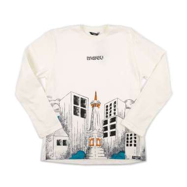 Kaos Dagadu Lengan Panjang Scape - Off White L