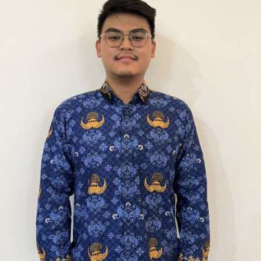 SERAGAM BAJU BATIK KORPRI PRIA TERBARU Kerah hitam XL