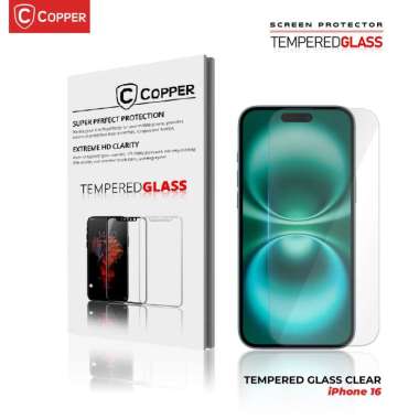iPhone 16 Pro Max Plus - COPPER TEMPERED GLASS FULL CLEAR iPhone 16 Pro Max