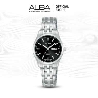 Jam Tangan Wanita Silver Stainless Alba AN8075 Quartz Analog
