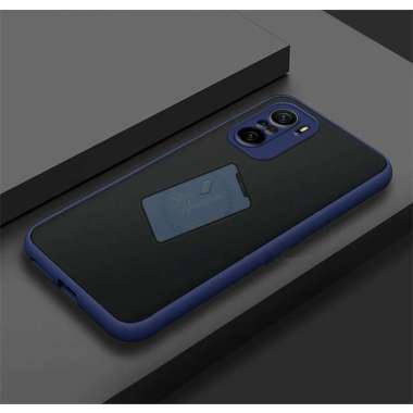 Case Xiaomi Redmi Note 10 l 10 Pro Hard Soft Case Aero Frosted Matte Original Note 10 Pro Biru