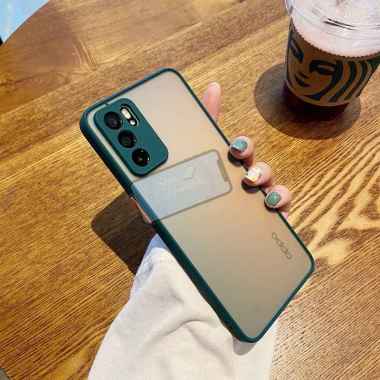 Case Reno6 4G Hard Soft Case Aero Frosted Matte Original Case Oppo Reno 6 4G Hijau