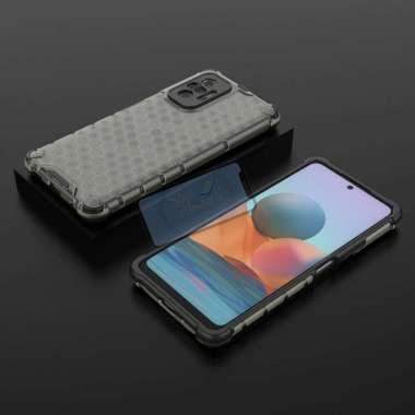 Case Xiaomi Redmi Note 10 Pro Clear Bees Series Honeycomb Original Case Redmi Note 10 Pro Hitam