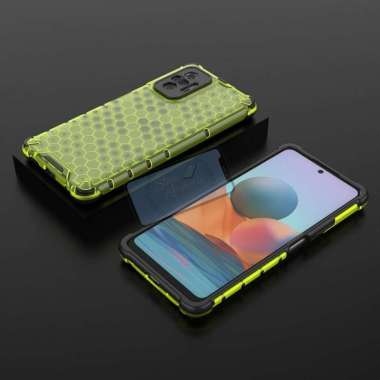 Case Xiaomi Redmi Note 10 Pro Clear Bees Series Honeycomb Original Case Redmi Note 10 Pro Hijau