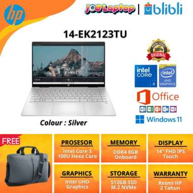HP Pavilion x360 Convert 14-EK2123TU Silver Core 3 100U Win11 OHS
