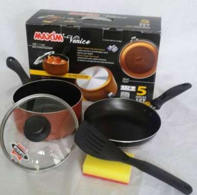 Panci Set Wajan Set Teflon Maxim Venice Set 5 Pcs Panci Set Teflon